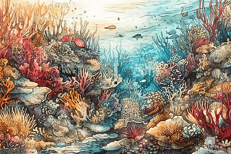 微观海洋生物背景图片