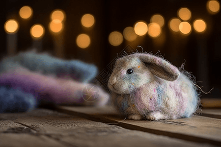 毛毡材质小兔子图片