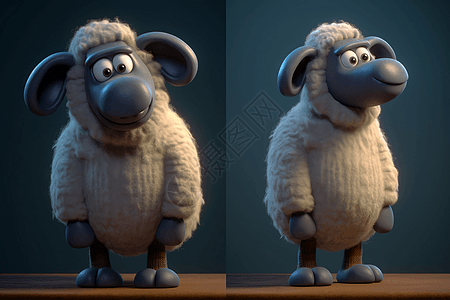 毛毡动物视角-绵羊背景图片