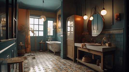 富丽堂皇的浴室图片