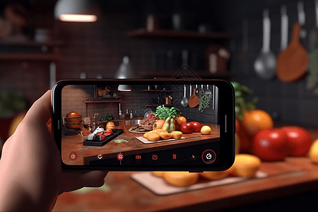 AR烹饪手机第一视角高清图片