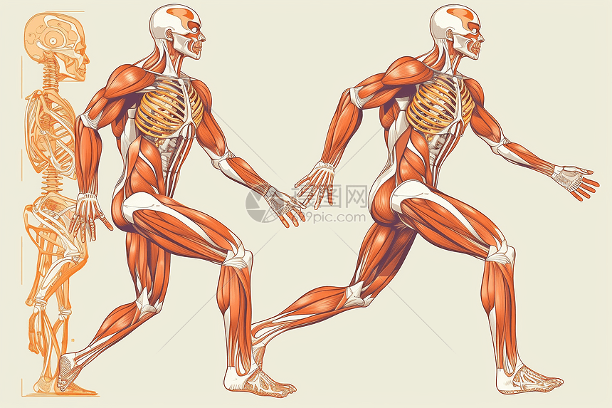 解剖学研究插画图片