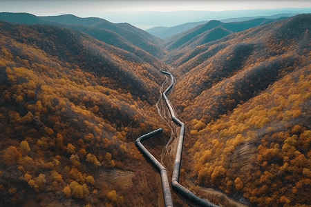 山脉的管道系统图片