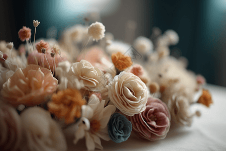 羊毛毡花卉布置图片