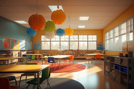 丰富多彩的幼儿园教室图片