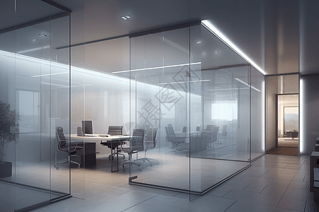 现代风格会议室玻璃高清图片