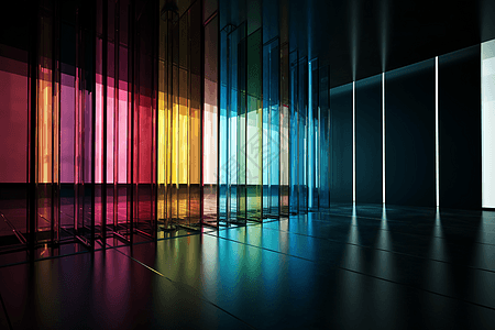 彩色玻璃艺术风格现代室内设计图片