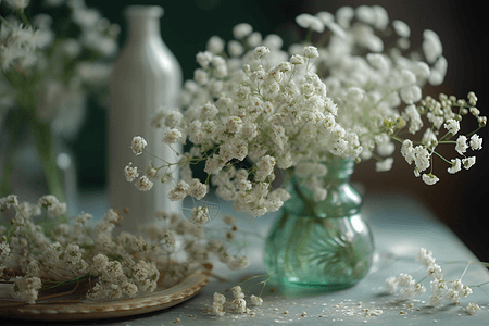 花瓶里的花背景图片