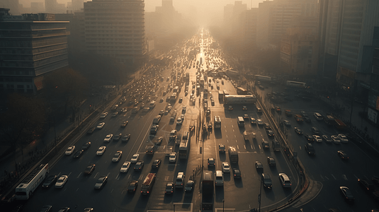 城市拥挤的交通背景图片