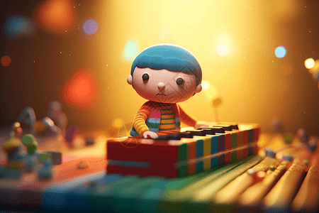 可爱钢琴演奏玩具图片