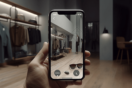 智能手机促销AR可视化购买商品设计图片