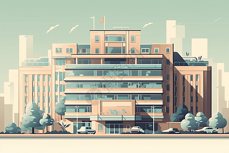 医院大楼背景图片