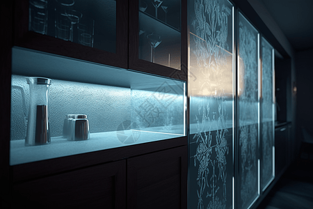 玻璃质感橱柜设计图片