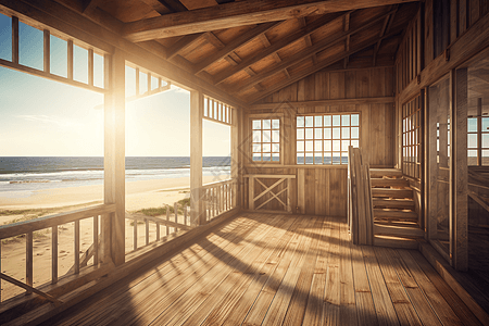 海滩别墅海边木屋设计图片
