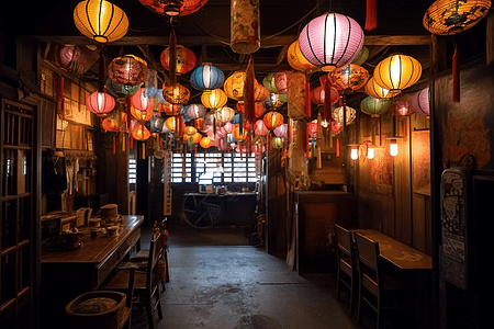 日式装修的小饭馆图片