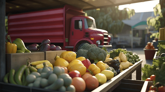 农贸市场的水果图片