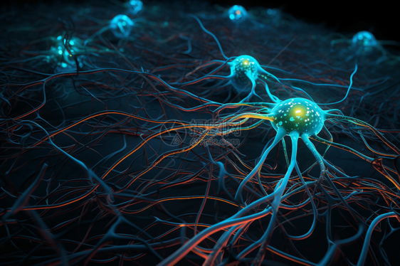 抽象神经细胞图片