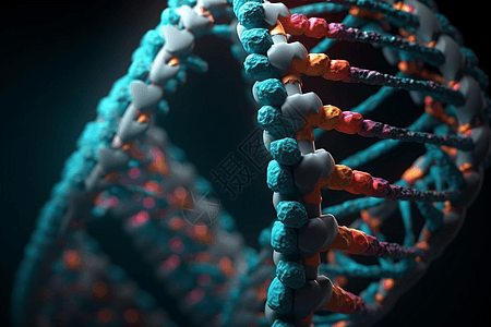 创意宏观视角DNA链图片
