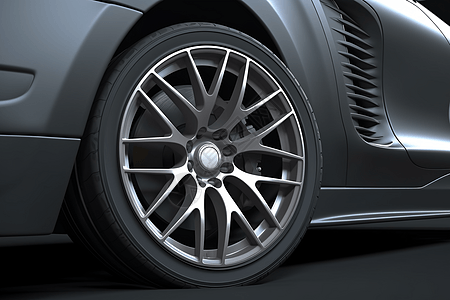 汽车轮毂汽车轮胎插画