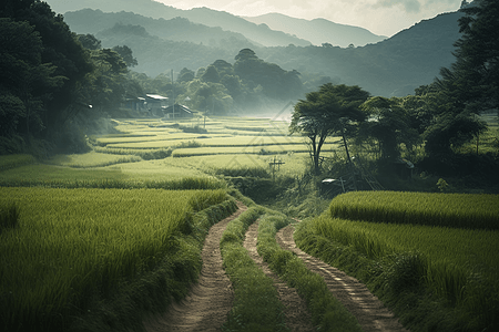 节气夏天美丽的风景背景