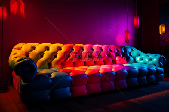 色彩明亮的个性沙发图片