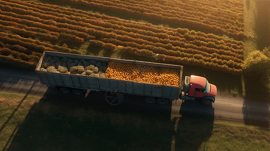 货车运输农场蔬菜运输蔬菜背景