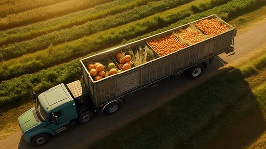 卡车运输蔬菜图片