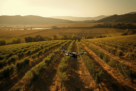 科技无人机农业监测背景图片