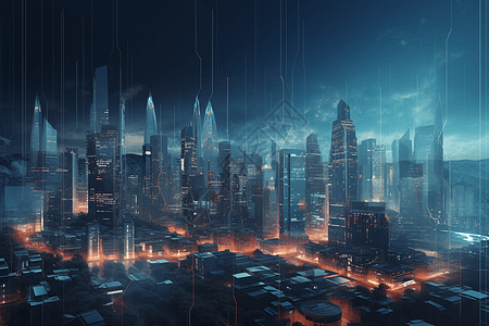 科技感未来城市建筑图片