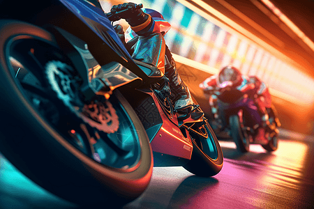 超级摩托车赛车背景图片
