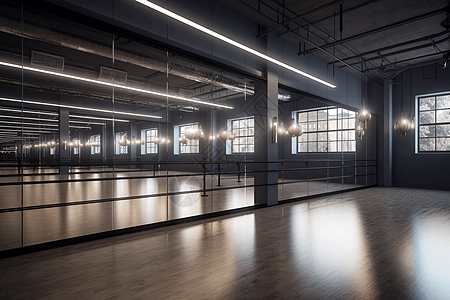 空旷的舞蹈工作室高清图片
