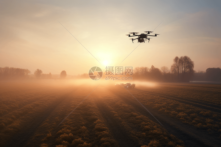 无人机灌溉技术图片
