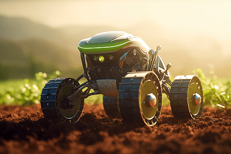 机器人在田间种植种子图片
