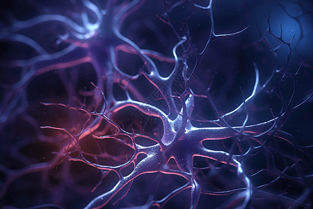 神经元的3D背景图片