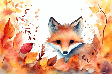 彩色的狐狸背景图片
