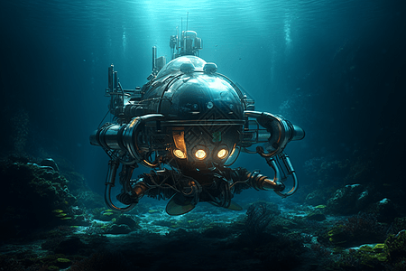 水下的机械机器图片