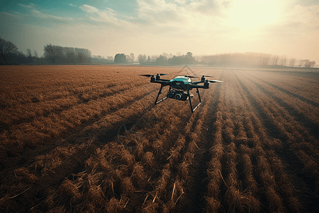 农田上的无人机图片