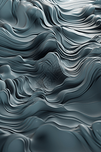 灰色抽象3D流体背景图片