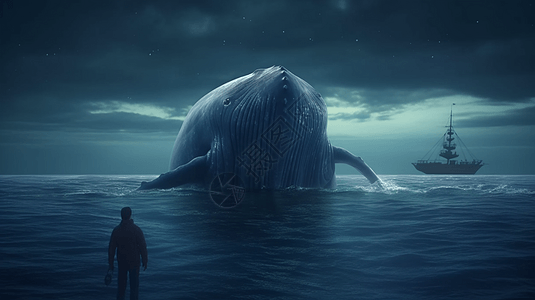 巨大的蓝鲸图片