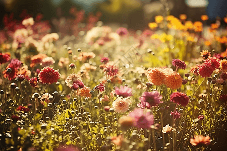 阳光下的花园图片