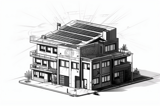使用太阳能的房屋图片