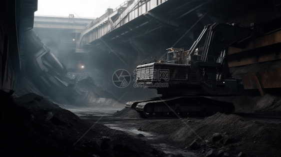 大型机械挖煤图片