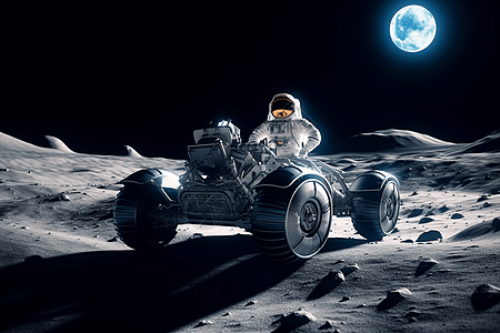 宇航员探索月球图片