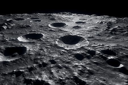 月球表面坑洞图片