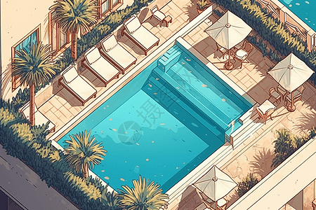 豪华度假酒店泳池图片