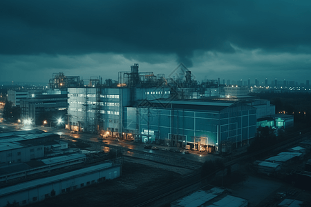 工业区的工厂高清图片