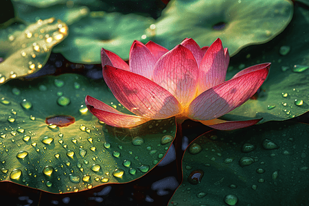 雨后荷花设计图片