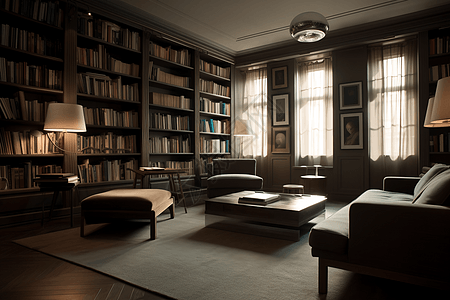 安静的书房休闲图片