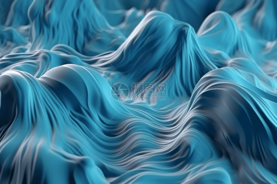 蓝色抽象3D背景图片