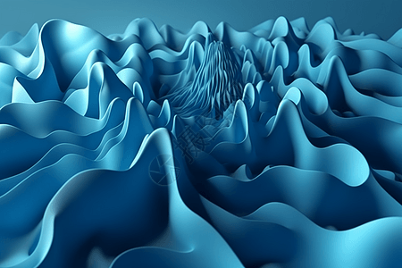 蓝色抽象3D背景图片